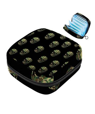 Menstruation pad bag with zipper women's napkin bag tampons collective bags for women and girls (camouflage pattern) Color 7