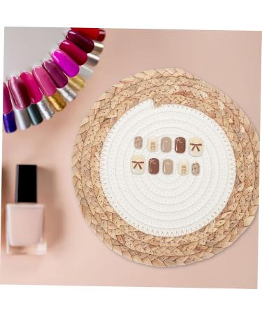 Ipetboom Nail Work Woven Cushion 1pc Nail Salon Prop Woven Display Mat Nail Art Tool Nail Art Hand Pillow Manicure Cushion Manicure Display Pad To Weave Woven Mat Ornaments Cotton Thread - Buy Online on GoSupps.com