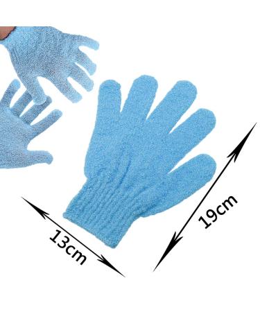 Betoy Peeling Gloves - 7 Pairs (14 Pieces) Double-Sided Shower & Cleaning - Remove Dead Skin Cells in 7 Colors | International Shipping - Buy Online on GoSupps.com