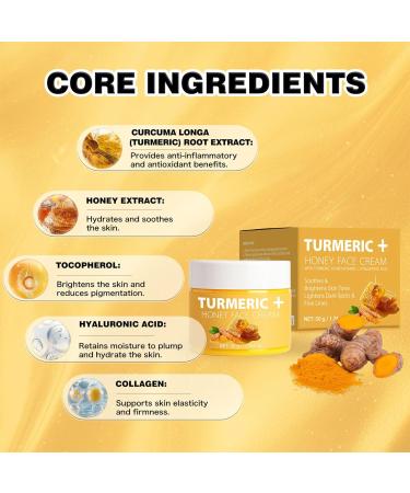 Eazerom Face Cream Turmeric Honey Face Cream 50 g - Buy Online on GoSupps.com