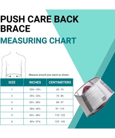 PUSH Care Back Brace - Adjustable Low Back Pain Relief with Targeted Spinal Pressure (Size 4) - International Shipping Available - Buy Online on GoSupps.com