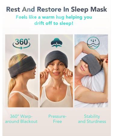 SKG Restore Sleep Mask - 100% Blackout Eye Cover for Men & Women | Essential Travel Accessory | Large Size for Optimal Comfort | Ideal for Sleep Travel Work Shifts & Gifts - Buy Online on GoSupps.com