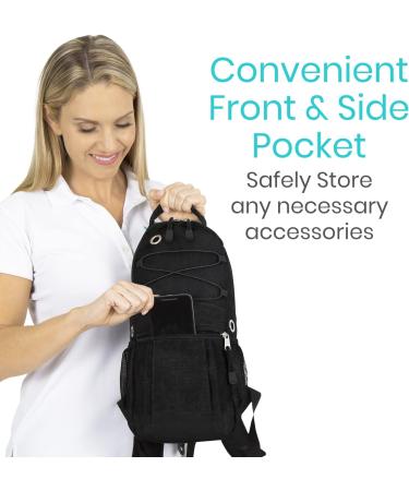 Vive Cylinder Backpack - Portable Tank Carrier for Medical Equipment - Adjustable Fit for Wheelchair, Rollator, Scooter - Black - Buy Online on GoSupps.com