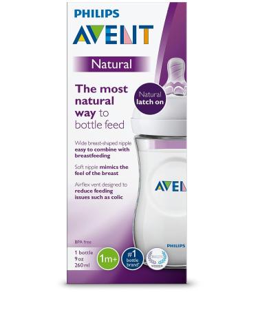 Philips AVENT Natural Baby Bottle Clear 9oz 2pk SCF013/27 | Set of 2 Bottles - 9oz Capacity - Buy Online on GoSupps.com