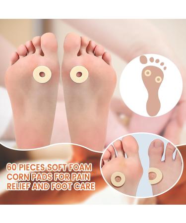 Buy 60 Pieces Corn Cushions - Soft Latex Foam Callus Pads for Foot & Heel Pain Relief - Self Adhesive Anti-Friction Pads - 4 Models Available - Buy Online on GoSupps.com