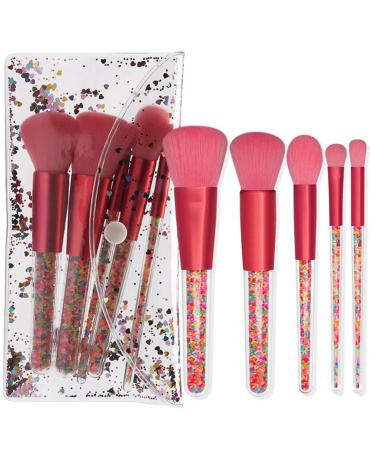 5 Pc Portable Makeup Brushes Set with Storage Bag | Professional Eyebrow Eyeshadow & Foundation Brushes for Daily Use | International Shipping Available - Buy Online on GoSupps.com