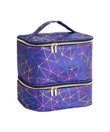 Nail Polish Organizer 30 Bottles Nail Polish Organizer Case | Nail Polish Carry Bag with Nail Polish Bag with Handle and Carrying Case Sheet Music Blue See description