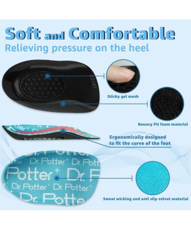 Dr. POTTER+ Heel Cups for Plantar Fasciitis Relief - Large Size | Heel Pain and Spurs Support for Men & Women - Buy Online on GoSupps.com
