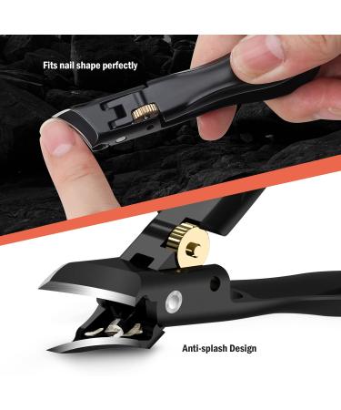 BEZOX Ingrown Nail Clipper for Thick Nails - Professional Stainless Steel Toenail Clippers with Glass Nail File and Case - Buy Online on GoSupps.com