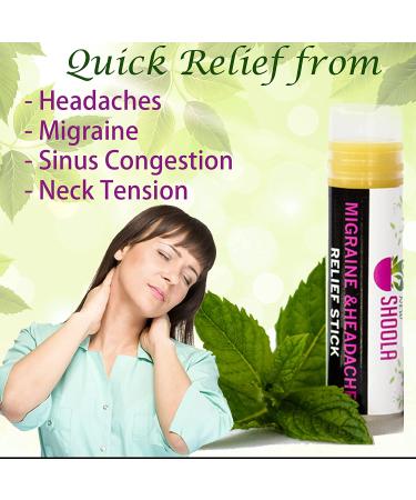 Migraine & Headache Relief Stick (2-Pack) | Quick Relief from Headache, Sinus Congestion, Neck Tension | Stress Relief Balm | 100% Organic - Buy Online on GoSupps.com