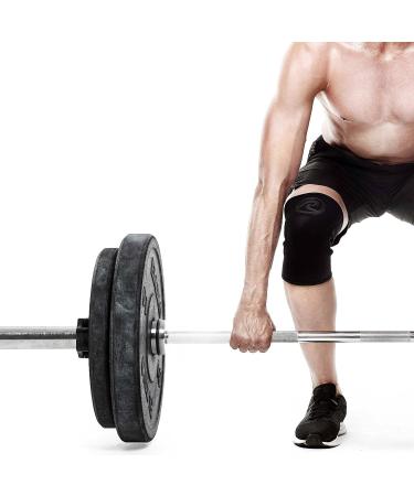 Rehband Kniebandage 7mm Neoprene - Flexible Non-Slip Knee Sleeve for Kraftsport & Fitness | Unisex Carbon/Black 1 Piece - Buy Online on GoSupps.com