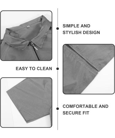 PLAFOPE Hairdressing Overalls Clothing Work Dress Dog Grooming Uniform Short Sleeve Grooming Uniform for Women Pet Grooming Aprons Grooming Clothes for Women Barber Apron Nylon Polyester - Buy Online on GoSupps.com