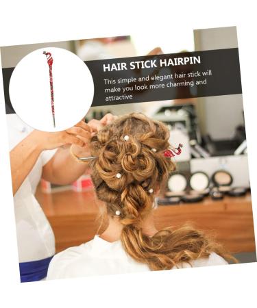 DRESSOOS 1pc Hanfu hairpin Hair Stick Pin japanese hair sticks leaf hair stick kimono antique retro hair stick japandi decor red decor Classical Hair Chopsticks alloy vintage brass - Buy Online on GoSupps.com