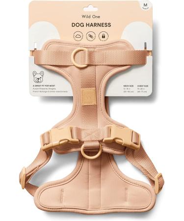 Wild One No-Pull Dog Harness with 3 Leash Clips | Adjustable & Padded Vest for Comfort | Stretchy Tan Medium - Buy Online on GoSupps.com
