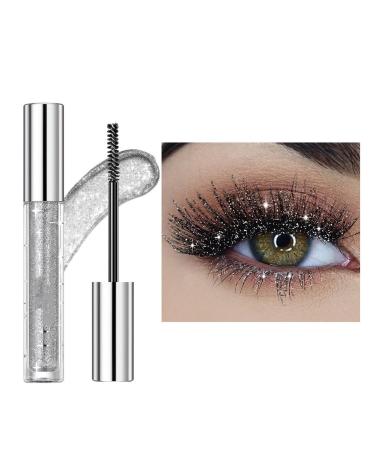 Lesunbak Shimmering mascara glitter mascara for eyelashes - Shiny and glittery mascara - Sparkling mascara for makeup shows live performances and dances
