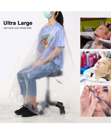 100pcs Disposable Capes Hair Salon - Waterproof Hair Cutting Capes for Barber Shop & Home Stylist - 63 x 51 in - Ideal for Hair Coloring & Perming - Buy Online on GoSupps.com