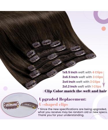 Laavoo Real Hair Clip-In Extensions - Light Brown & Ash Brown | 105g 40cm (16 inch) - Premium Quality for Hair Recovery - Buy Online on GoSupps.com
