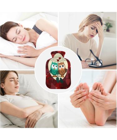 Owl Valentine's Day Hot Water Bottle with Cover | Pain Relief Hot Pack for Women | 1L Perfect Gift - Buy Online on GoSupps.com