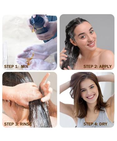 Dark Wine Red Hair Dye Shampoo for Women - 15 Min Semi-Permanent Burgundy - Organic 3IN1 Color (16.9FL OZ - Buy Online on GoSupps.com