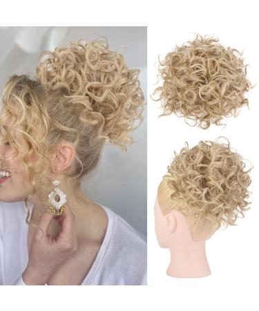 Rpeixya hair part bun bun with elastic cord lure dutt hair part ponytail chignon women ponytail-dutt stylish curly shaft dutt girl ponytail (golden)