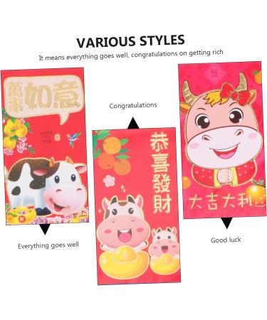 COHEALI 60pcs 2021 New Year Red Envelope Rat Year Hong Bao 2021 New Year Spring Festival Gift Bag Chinese New Year Money Hongbao Wedding Lunar New Year Envelopes Lucky Gift Card Child - Buy Online on GoSupps.com