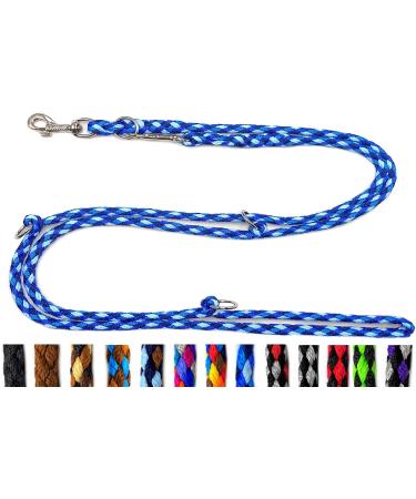 Dog leash Double leash Practice line for medium dogs up to 45 kg over 39 colors very stable (3.50 m ocean) 3.50 m blue-hell blue-dark blue turquoise