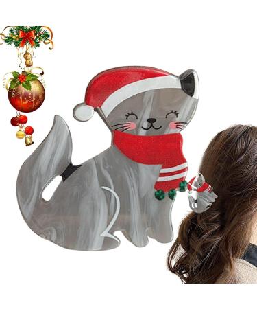 Cat Hair Clips for Girls - Cat Shaped Claw Barrette with Strong Hold No Pull | Long Hair Hairpin Hair Accessories for Shopping Outgoing Travel Parties Dating Shakven Gray - Buy Online on GoSupps.com