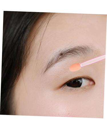 DOITOOL 100pcs Eye Shadow Stick Eyebrow Brush Applicator Pink Accessories Rubber Cotton Woman Double Sided 7.5x0.5cm Pink - Buy Online on GoSupps.com