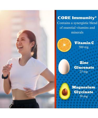 CORE Immunity - Daily Immune Booster & Multivitamin with Quercetin & Bromelain - 120 ct | Antioxidant & Free Radical Protection - International Shipping Available - Buy Online on GoSupps.com