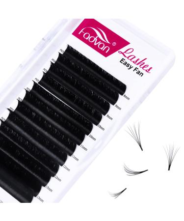 Self-fleeting volume eyelashes easy fan lashes eyelash extension DD curl 0.05mm 8-14mm 12row light-faning eyelashes for volume technology eyelash extensions (Mix 8-14mm 0.05-dd)