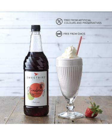 Sweetbird Strawberry Syrup 1L - FS250 | Delicious Flavored Syrup - Buy Online on GoSupps.com