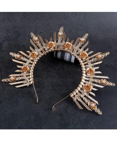 Goddess Headband Goddess Crown Headpiece Lolita Crown Headpiece Halo Headband Tiaras Spike Crown Headpiece Goddess Crowns for Women - Buy Online on GoSupps.com