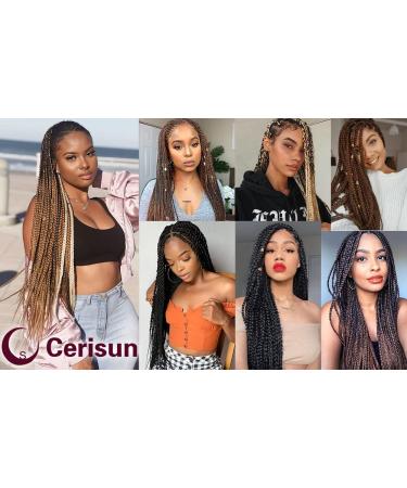 Cerisun 24 Kanekalon Jumbo Braid Hair Extensions - 3Pcs/Lot High Temp Synthetic Fiber for Box Braids in 1B (3Packs/Lot) - Buy Online on GoSupps.com