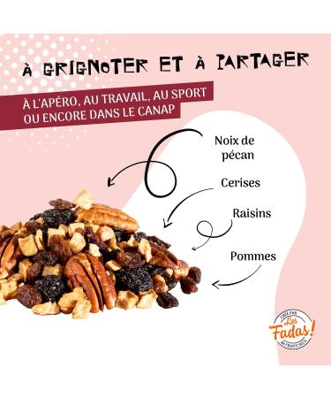 Dried Fruit FADAS Pecans Apples Raisins Cherries Organic 125 g - Buy Online on GoSupps.com