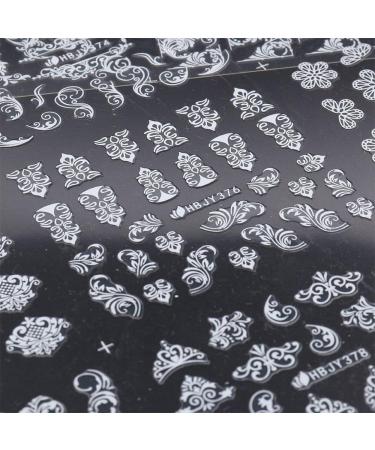 12design/sheet Nail Art Decor Manicure DIY Valentine Design Slider Decals 3D Lace Flower Leaf Nail Stickers Mandala(02) Style02 - Buy Online on GoSupps.com