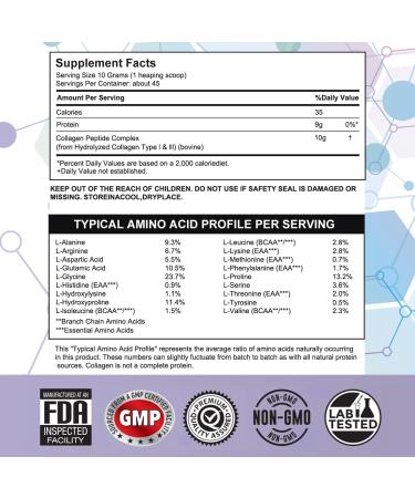 JNS-Believe Collagen Peptides Powder for Skin Hair and Nails Bovine Hydrolyzed Collagen Peptides for Women and Men Unflavored Protein Supplements 16 oz 45 Servings - Buy Online on GoSupps.com