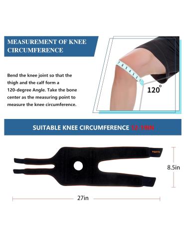 Premium Knee Brace for Men & Women - Adjustable Compression Side Stabilizers Patellar Support for Pain Relief Meniscus Tear ACL Arthritis (Black Carbon Fiber - Buy Online on GoSupps.com