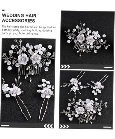 WOFASHPURET 1 Set Hair Jewels for Women Rhinestone Headpiece Bridal Hair Accessories Floral Hair Accessories Bridal Hair Pin Wedding Headpiece Ladies Suits Hair Comb Miss Pearl Flower Beads - Buy Online on GoSupps.com