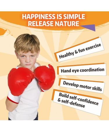 Kids Punching Bag Set with Stand & Gloves | Adjustable Boxing Equipment for 3-10 Years Old | Boys & Girls Toys Gift - White - Buy Online on GoSupps.com