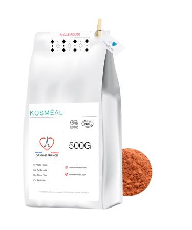 cosmic Red clay powder 100 pure 500G origin France natural clay floor clay red environmentally friendly packaging in white kraft paper