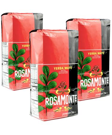 Yerbee Rosamonte Yerba Mate Tea Traditional 3kg 3x1kg Maturation time is 12 months Detox and energy drink
