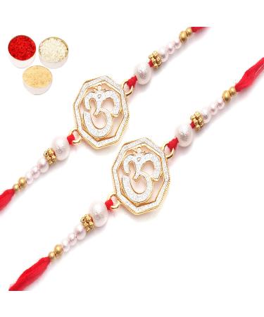Ghasitaram Gifts Rakhi for Brother Rakhis Online- Set of 2 The Sparkle of Heavenly Divine Blessings for My brother Rakhi