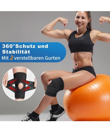 Buy Tangsoo Kniebandage for Men & Women - Knee Support with Gel Pads Stabilizers for ACL MCL Arthritis - Sport & Recovery (Black XXL) - International Shipping - Buy Online on GoSupps.com