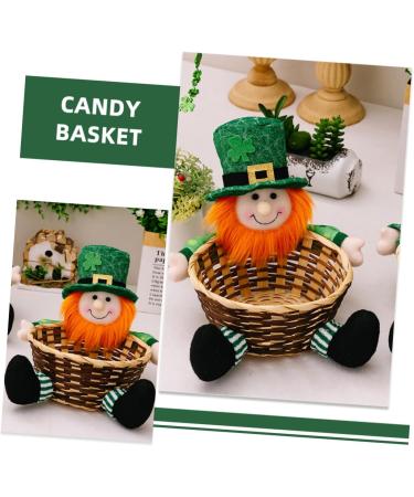 Mikinona Basket Irish Day Candy Basket Storage Shelving Storage Shelves Candies Party Favors Holder Household Trick 20.00X18.00X9.00CM Picture 1 - Buy Online on GoSupps.com