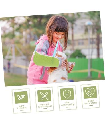 FRCOLOR Arm Sling & Thumb Stabilizer - Adjustable Kickstand Shoulder Support for Kids & Adults - Ideal for Broken Arms & Elbow Injuries - Green - Buy Online on GoSupps.com