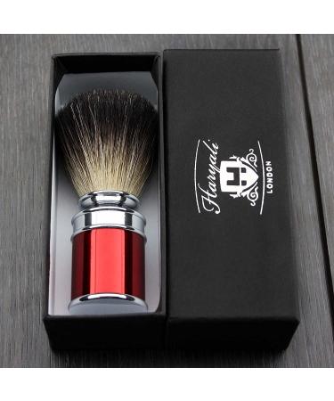 Buy Handcrafted Red Handle Black Badger Hair Shaving Brush for Men | International Shipping Available - Buy Online on GoSupps.com