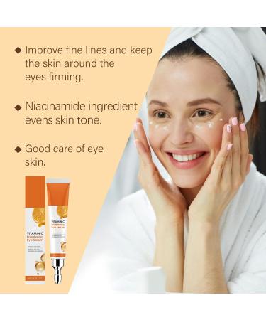  homomdy Set of 2 brightening eye creams with vitamin C anti-aging vitamin C serum for puffiness and dull dark circles under the eyes moisturizing cream instant firming complexion - Buy Online on GoSupps.com