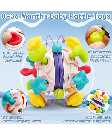 Montessori Baby Tooth Relief Toys | Rattling Ball for Infants 0-18 Months | Best Gift for 1-Year-Old Girls - Buy Online on GoSupps.com