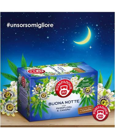  Pompadour Pompadour | Good Night Herbal Tea | Aromatic Herbs with Lemon Balm Lemongrass Hawthorn - 18 Filters (39 6 Gr) | Caffeine Free Sleep Herbal Tea - Buy Online on GoSupps.com