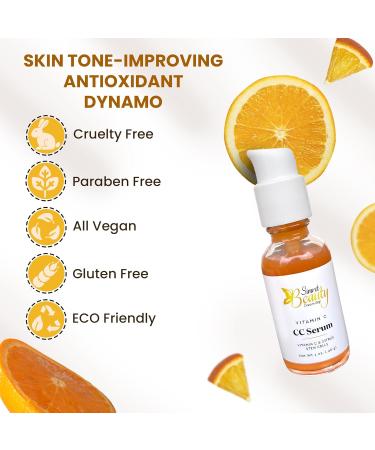 Vitamin C CC Serum - Anti-Aging Complexion Corrector with Hyaluronic Acid & Citrus Stem Cells | Brightening Hydrating & Dark Spot Corrector - 1 oz - Buy Online on GoSupps.com